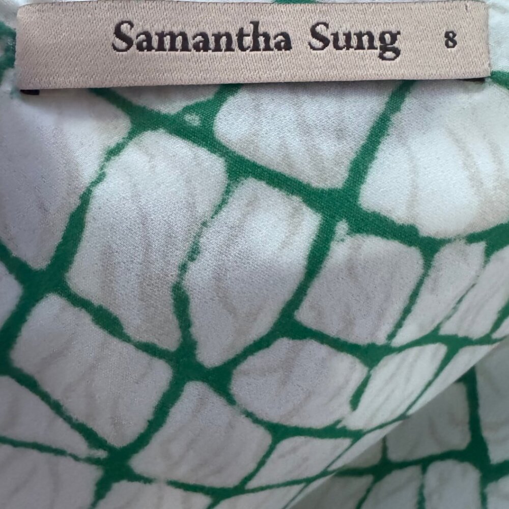 Samantha Sung New York Teal Leopard Print Midi Dress Size 8 - Picture 6 of 15